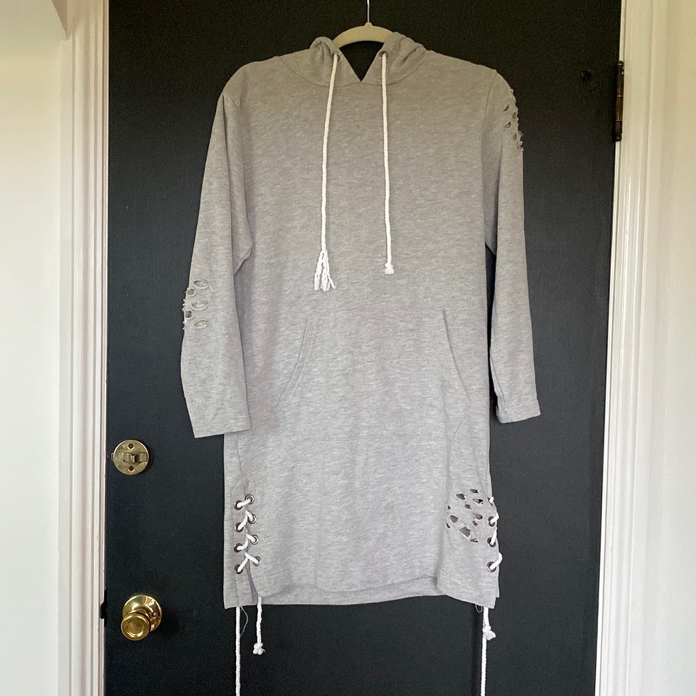 Earthbound Distressed Sweater Dress